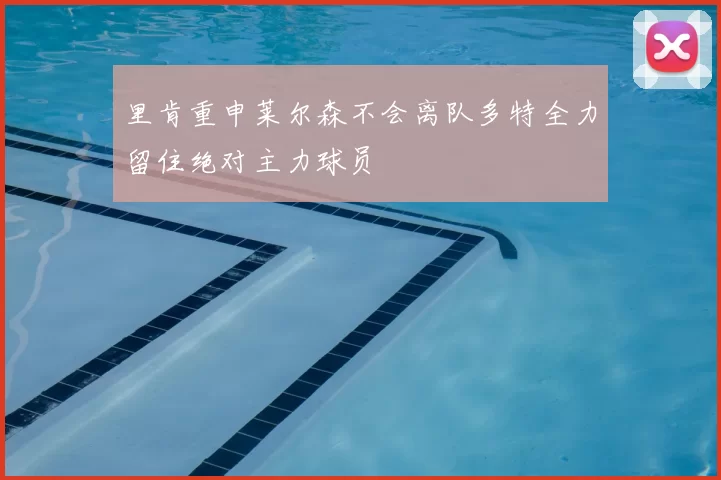 里肯重申莱尔森不会离队多特全力留住绝对主力球员